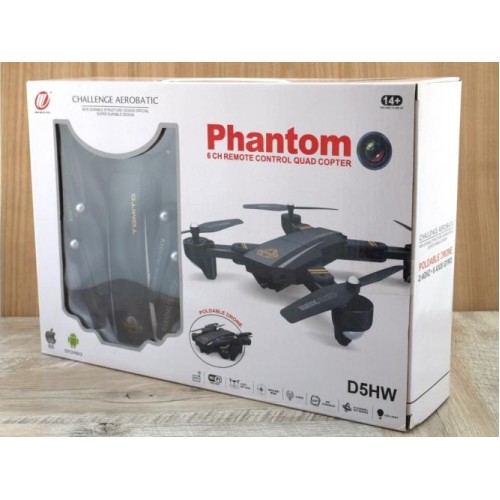 Квадрокоптер Phantom D5HW, що складається з Wi-Fi камерою Black (3sm_674882825) Квадрокоптер Phantom D5HW, що складається з Wi-Fi камерою Black (3sm_674882825)