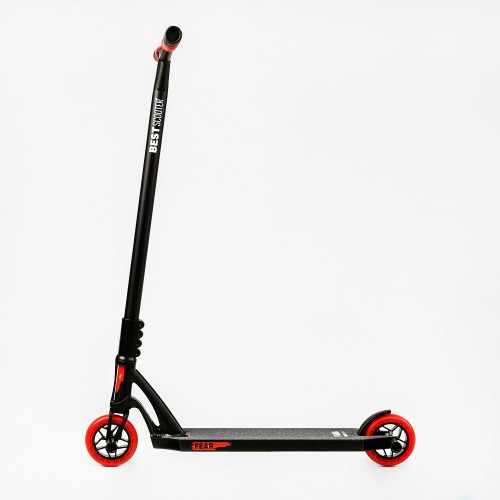 Самокат трюковий Best Scooter FEAR SCS система пеги алюмінієвий диск та дека колеса PU 100 кг Black and red (112901) Самокат трюковий Best Scooter FEAR SCS система пеги алюмінієвий диск та дека колеса PU 100 кг Black and red (112901)