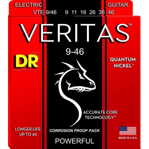 Струни для електрогітари DR VTE-9/46 Veritas Quantum Nickel Electric 9/46 Струни для електрогітари DR VTE-9/46 Veritas Quantum Nickel Electric 9/46