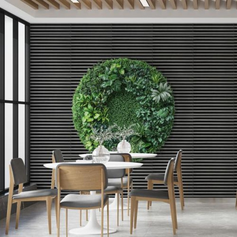 Панель-рейка Sticker Wall 665x665x5 мм Чорно-сірий (D) SW-00002532