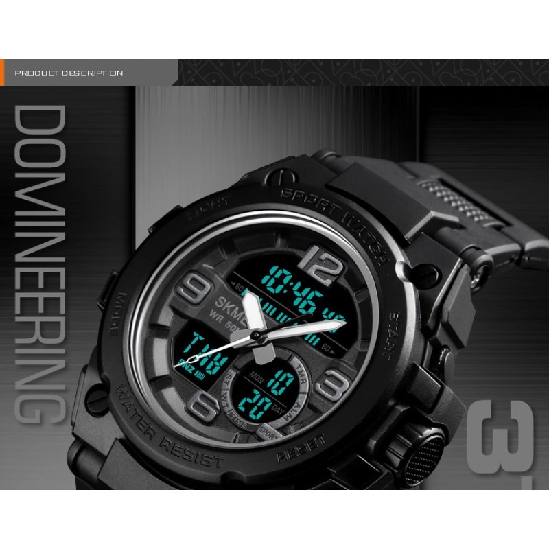 Годинник наручний чоловічий Skmei 1452 Чорний