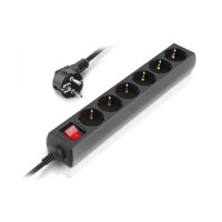 Фільтр живлення Real-el RS-6 Protect M 3м Black (EL122300034)