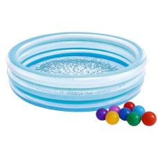 Дитячий надувний басейн Intex 58467-1 «Блакитне щастя», 147 х 33 см, з кульками 10 шт