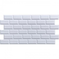 Декоративна ПВХ панель біла клінкерна цегла Sticker Wall SW-00001431 960х480х4мм