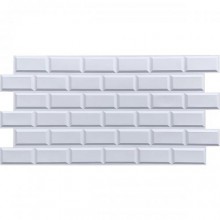 Декоративна ПВХ панель біла клінкерна цегла Sticker Wall SW-00001431 960х480х4мм