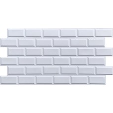 Декоративна ПВХ панель біла клінкерна цегла Sticker Wall SW-00001431 960х480х4мм
