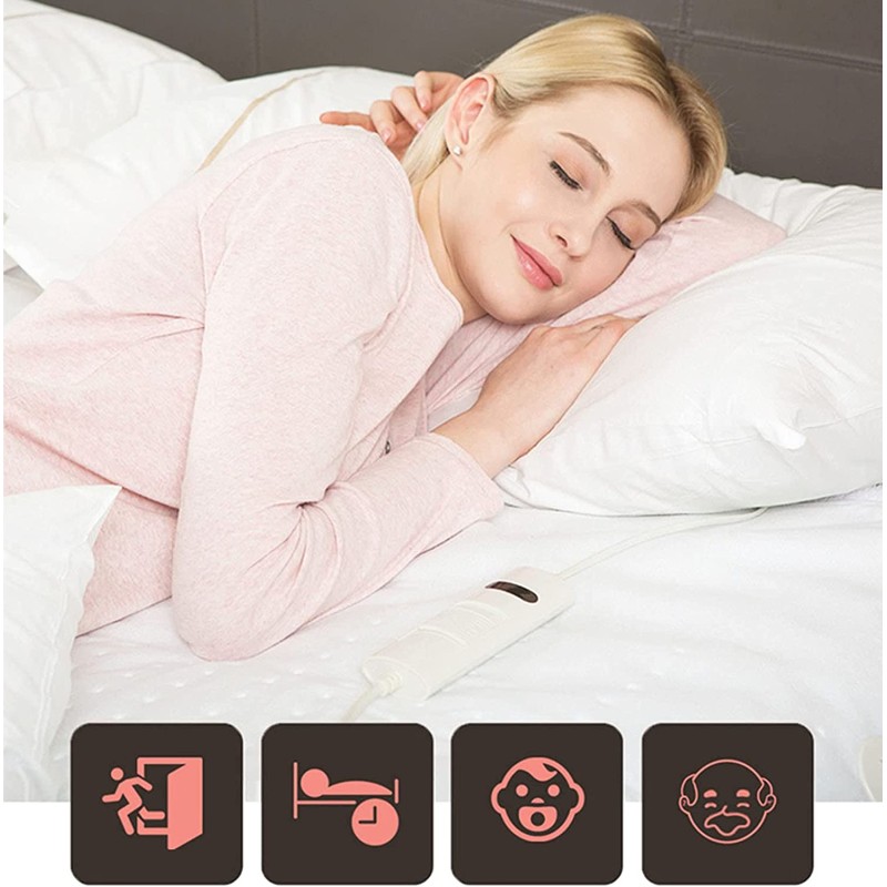 Електропростирадло односпальне ANNEK UB103B SS01A 150 x 80 см з автоматичним вимкненням 3 терморежима