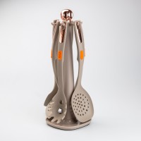 Набір кухонного приладдя на підставці TS Kitchen 6 штук сірий (HP27473B)