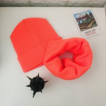 Комплект шапка з хомутом Luxyart унісекс розмір підлітковий оранжевий (OL-009)