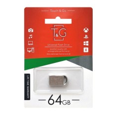 Флеш пам'ять T&G USB 2.0 64GB Metal 107 Steel