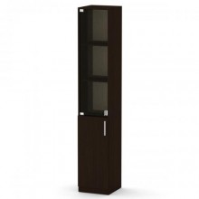 Шафа книжкова Компаніт КШ-9 35х37х195 см Венге темний