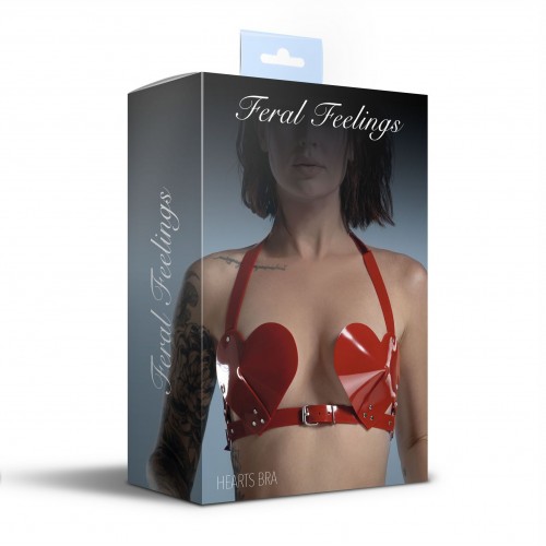 Ліф Серце Feral Feelings - Hearts Bra Red в інтернет супермаркеті PbayMarket!