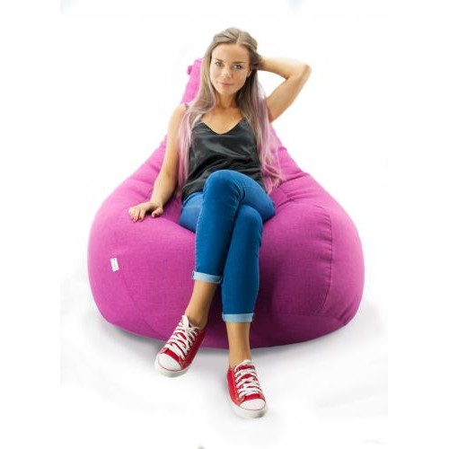 Безкаркасне крісло мішок груша Coolki Рогожка XXL 130x90 малиновий Безкаркасне крісло мішок груша Coolki Рогожка XXL 130x90 малиновий