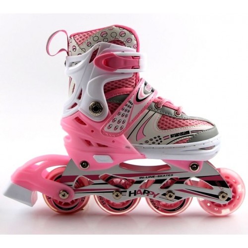 Роликові ковзани Happy 29-33 Pink (518333674-S) Роликові ковзани Happy 29-33 Pink (518333674-S)