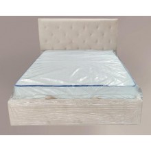 Ліжко BNB Leandra Comfort 120 х 190 см Simple З підйомним механізмом та нішою для білизни Айворі