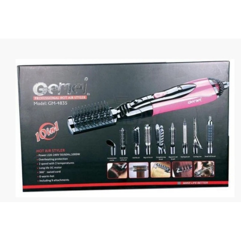 Стайлер Gemei GM 4835 Фен-щітка 10в1