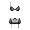 Еротичний костюм покоївки Obsessive Maidme set 5pcs L/XL, бюстгальтер, пояс з фартухом, панчохи, стр в інтернет супермаркеті PbayMarket!