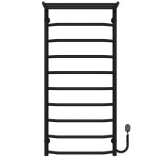 Рушникосушарка електрична Трапеція з полицею П10 500х1100 Deffi Чорний EF16 (C.TP.110.50.10.E.B.R.5)