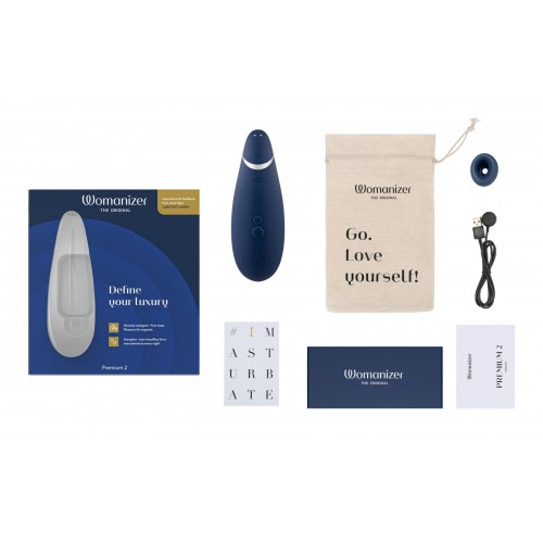 Вакуумний кліторальний стимулятор Womanizer Premium 2 - Blueberry, функції Autopilot та Smart Silenc в інтернет супермаркеті PbayMarket!