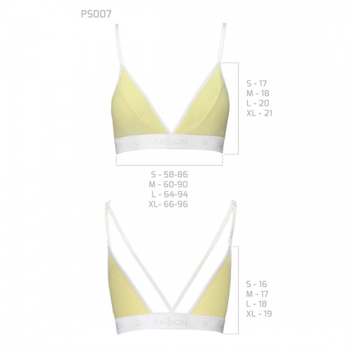 Спортивний топ з подвійними бретелями Passion PS007 TOP yellow, size XL в інтернет супермаркеті PbayMarket!