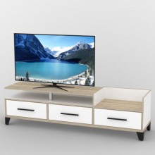 Тумба під телевізор Тиса Мебель ТВ-349 Дуб сонома Білий 51x44x180 см