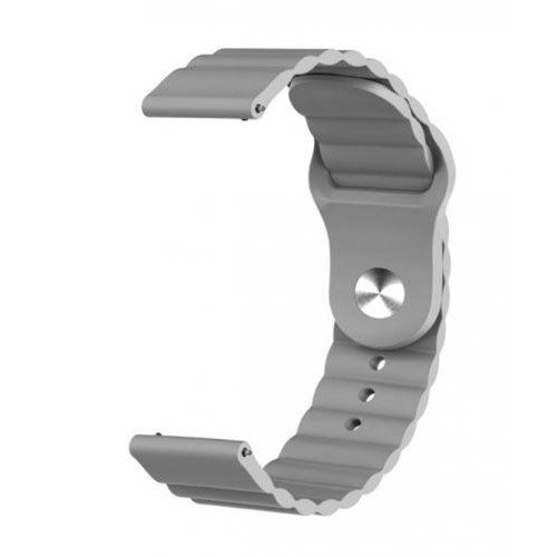 Ремінець BeWatch для Samsung Galaxy Watch 42 | 3 41 мм | Active | Active 2 силіконовий 20мм Wave Сірий (1010707) Ремінець BeWatch для Samsung Galaxy Watch 42 | 3 41 мм | Active | Active 2 силіконовий 20мм Wave Сірий (1010707)