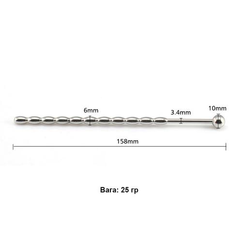 Уретральний зонд (розширювач) із нержавіючої сталі 158*6 мм We Love в інтернет супермаркеті PbayMarket!