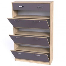 Тумба для взуття Тиса Мебель ТО-140 Дуб сонома Графіт 145x90 см