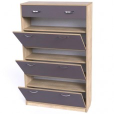 Тумба для взуття Тиса Мебель ТО-140 Дуб сонома Графіт 145x90 см