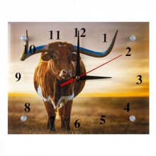 Годинники настінні ДомАрт СГ2 Тур Рік бика Тихий хід 20х25х5 см (25595)