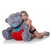 Плюшевий ведмедик з серцем Mister Medved Me to You 100 см Сірий (094)