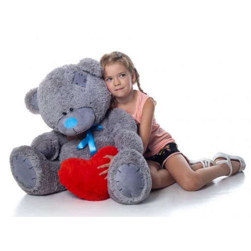 Плюшевий ведмедик з серцем Mister Medved Me to You 100 см Сірий (094) Плюшевий ведмедик з серцем Mister Medved Me to You 100 см Сірий (094)