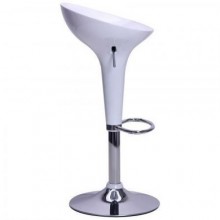 Стілець барний SDM Джоллі високий/пластик/хром Білий (hub_NwdI20626)