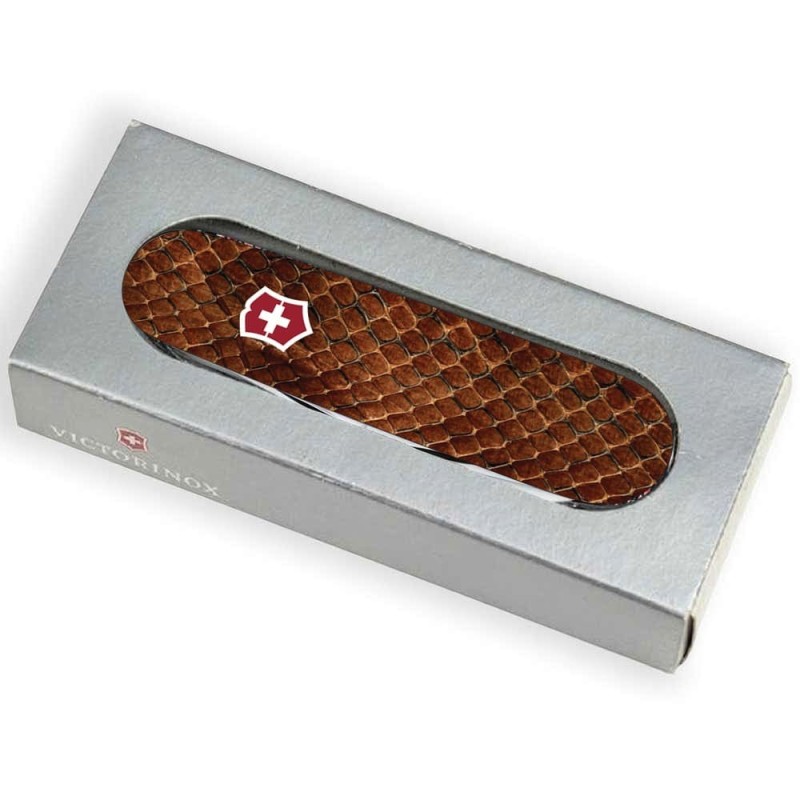 Складаний ніж Victorinox Spartan Design Шкіра кобри 9.1 см Коричневий (1.3603_R2210pk)