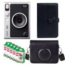 Подарунковий набір камера Fujifilm Instax Mini EVO/Фотопапір 50 шт/Чохол/Фотоальбом 108 фото Чорний