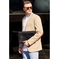 Шкіряний чохол для MacBook 13 дюйм Чорний Crazy Horse BlankNote