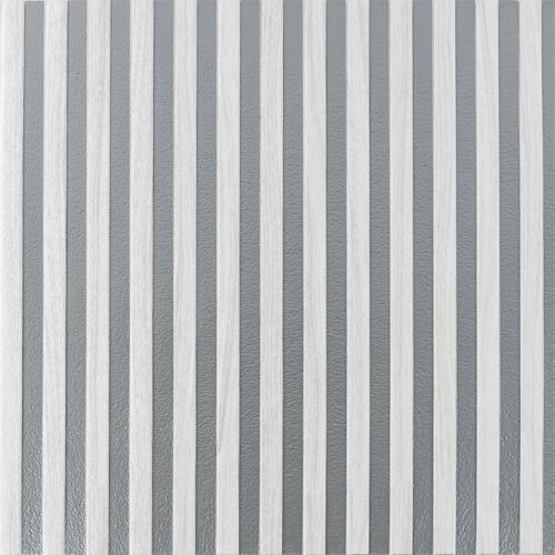 Панель-рейка Sticker Wall 665x665x5 мм Біло-сірий (D) SW-00002531