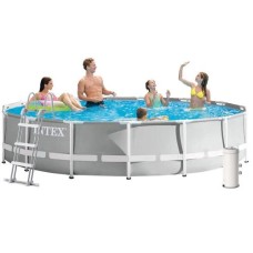 Каркасний басейн Intex 26724 457 х 107 см (3 785 л/год, драбина, тент, підстилка)