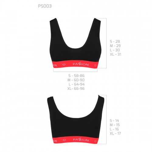 Спортивний топ на широких бретелях Passion PS003 TOP black, size L в інтернет супермаркеті PbayMarket!