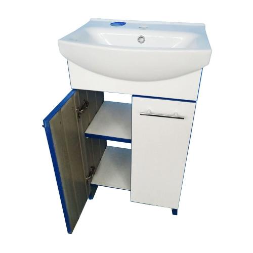 Тумба Mikola-M із умивальником пластикова 2.0 Blue 70 см