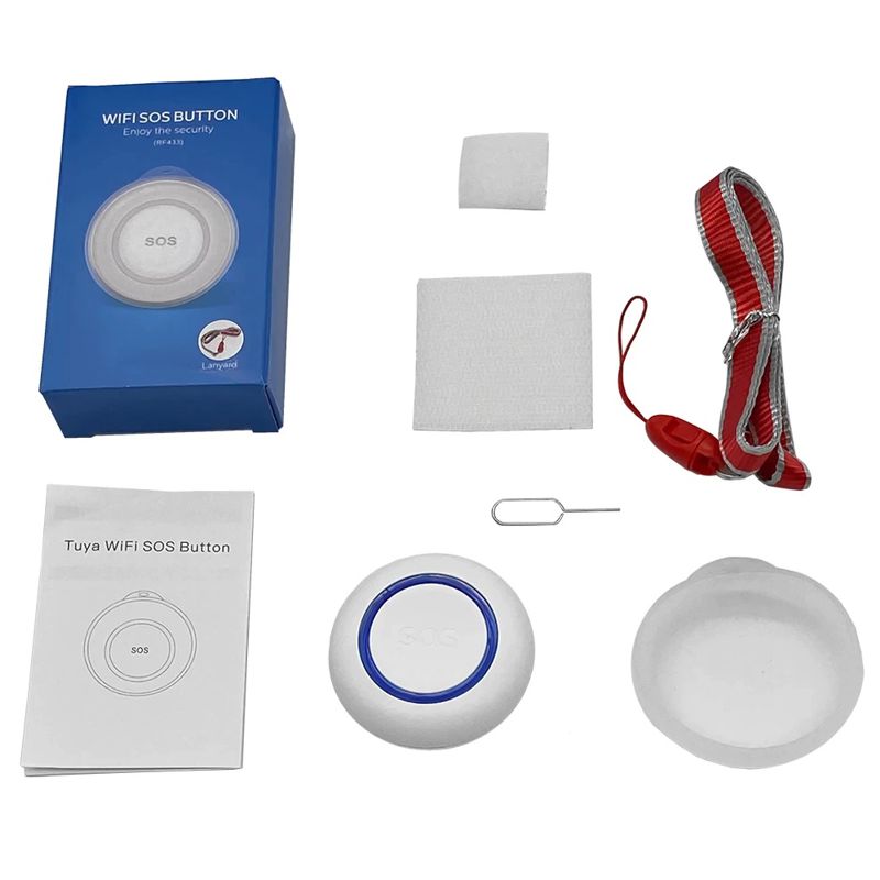 Wifi кнопка SOS для літніх та хворих людей для екстреного виклику допомоги Nectronix SS01, додаток Tuya Smart