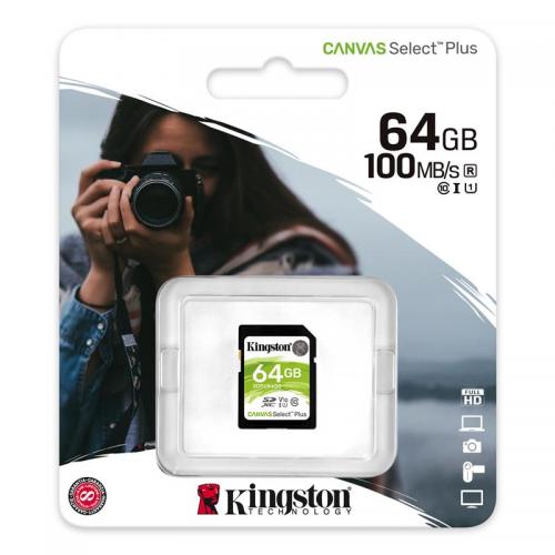 Карта пам'яті SDXC 64GB UHS-I Class 10 Kingston Canvas Select Plus R100MB/s (SDS2/64GB) в інтернет супермаркеті PbayMarket!