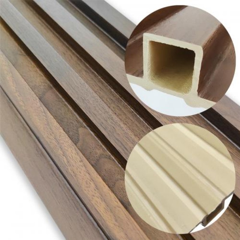 Декоративна стінова рейка Sticker Wall 160*23*3000мм (D) SW-00001536 Коричнева