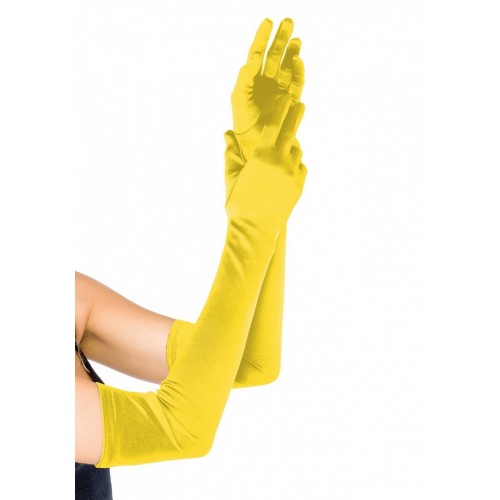 Довгі рукавички Leg Avenue Extra Long Satin Gloves yellow в інтернет супермаркеті PbayMarket!