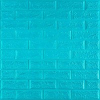 3D панель самоклеюча цегла Бірюза 700х770х5мм (002-5) Sticker Wall SW-00000084