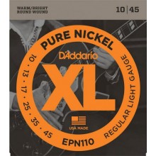 Струни для електрогітари D'Addario EPN110 Pure Nickel Regular Light Electric Strings 10/45