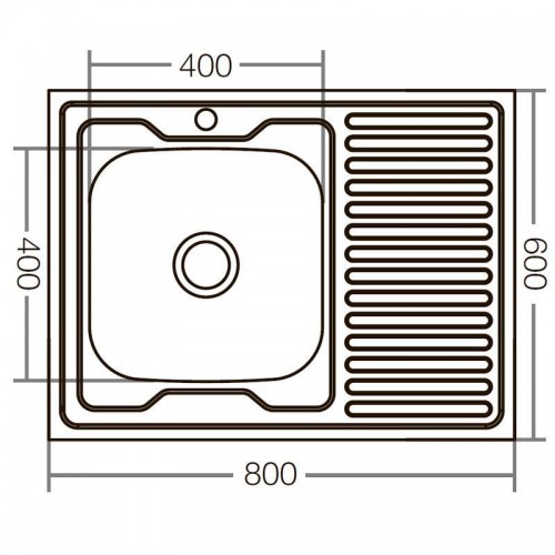 Кухонна мийка накладна ZERIX Z8060L-04-160E (ZX1618) в інтернет супермаркеті PbayMarket!