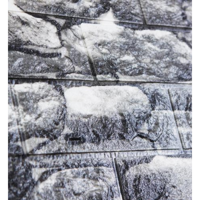 Самоклеюча декоративна 3D панель 3D Loft 700x770x5 мм Сірий (155)