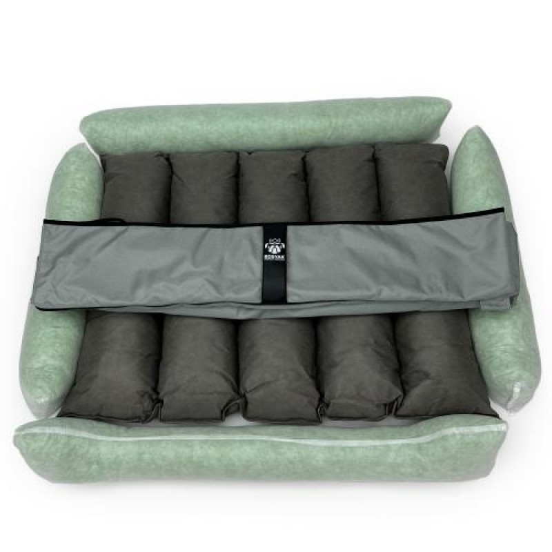 Лежак ліжко для собак всіх порід EGO Bosyak Waterproof XL 105х80 Сірий (спальне місце для великих собак)