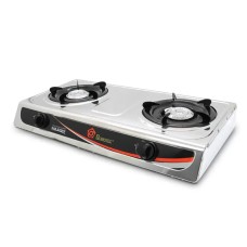 Газова плита з нержавіючої сталі Domotec MS-6606 2,2 кВт на 2 конфорки (1978243243)